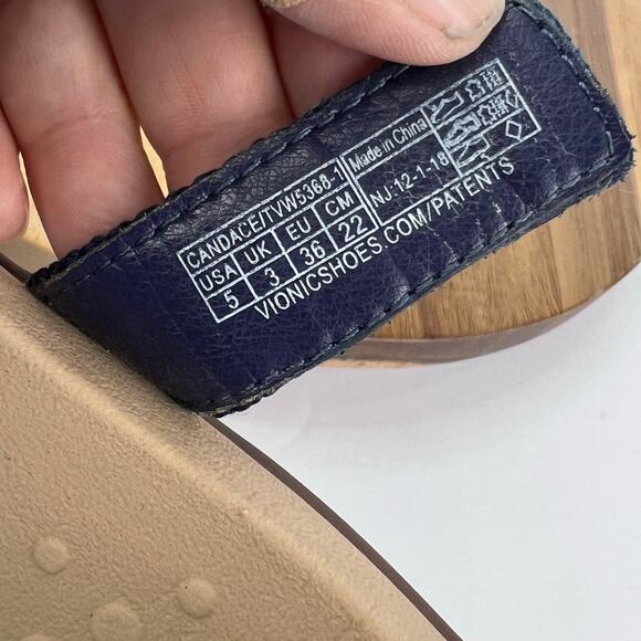 VIONIC 5 Rest Candace Women's Navy Orthotic Backstrap Sport Comfort Sandals - Picture 11 of 14